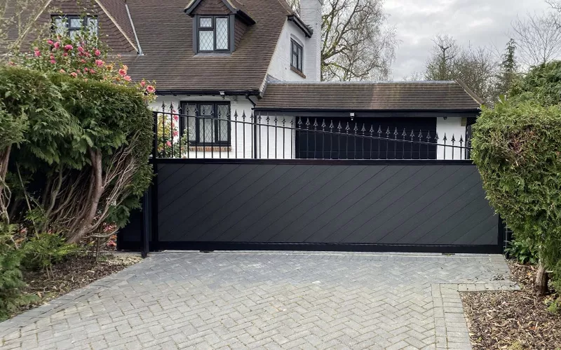 Sliding gates installed and maintained by Gatehouse Security, Haywards Heath, West Sussex